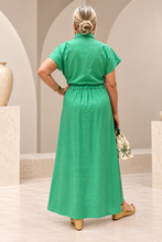 Load image into Gallery viewer, D083 No risk no magic button up maxi dress