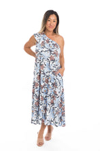 Load image into Gallery viewer, Tropical Paradise One Shoulder Dress
