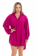 Load image into Gallery viewer, Escape to Paradise Shirt Dress