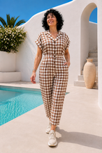 Load image into Gallery viewer, P073 No risk no magic jumpsuit gingham
