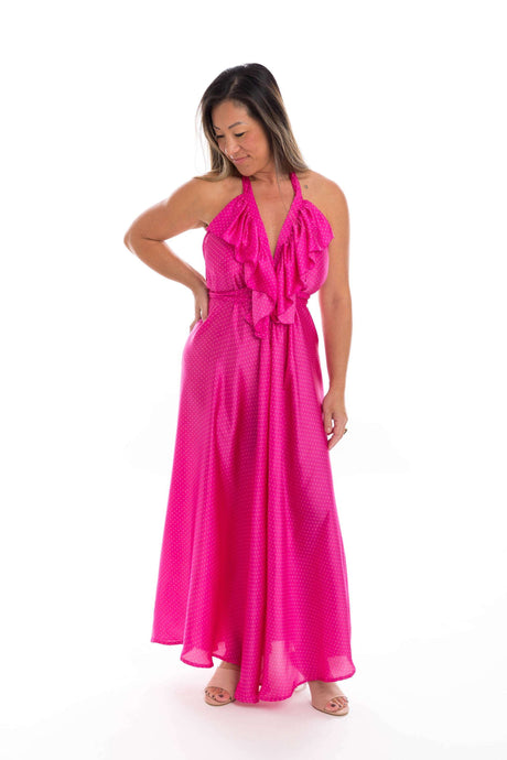 Wave of Wanderlust Halter Maxi Dress